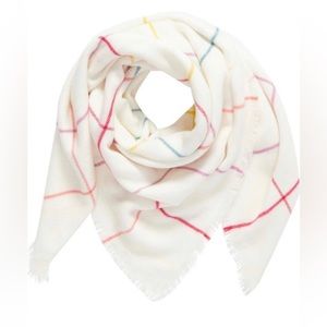 NWT BP multicolor grid square blanket scarf.